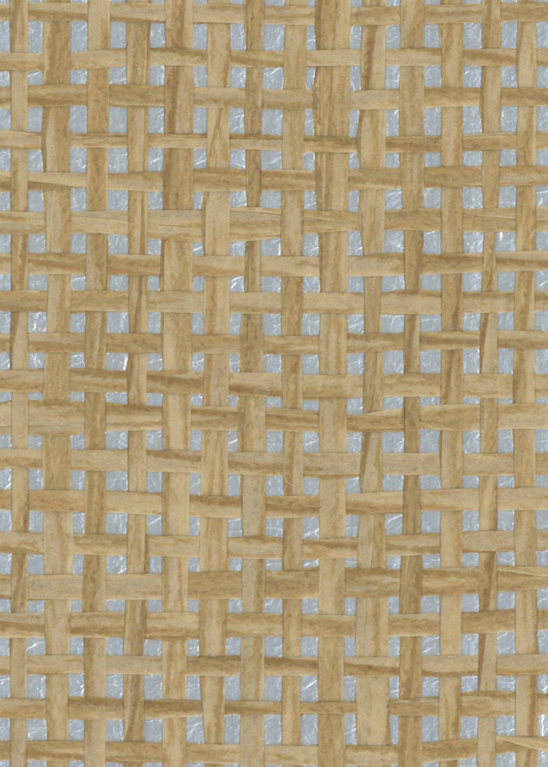 Sample - Burlap Safari Grasscloth Wallpaper - Camel (On Silver)
