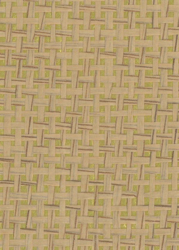 Sample - Burlap Safari Grasscloth Wallpaper - Sand Sand (On Gold)