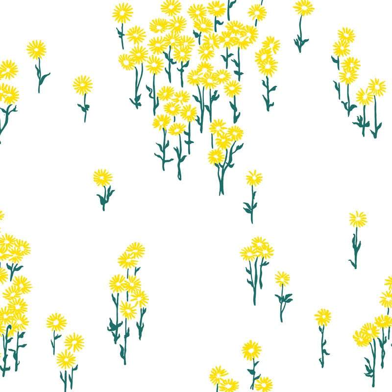 Sample – Scatter Daisy Florence Broadhurst Wallpaper - Sunflower