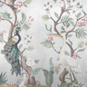 Hirosaki Chinoiserie - Custom sized wallpaper mural (per/m2) - Silver Metallic