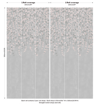 Cherry Blossom - Custom Sized Wallpaper Mural (per m2)