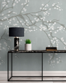 Takeda Cherry Blossom - Custom sized wallpaper mural (per/m2) - Duck Egg
