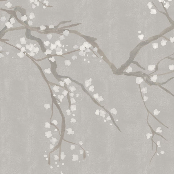 Sample - Takeda Cherry Blossom - Custom sized wallpaper mural (per/m2) - Snow