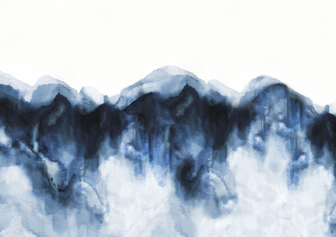 Indigo Abstract - Custom sized wallpaper mural (per/m2) - Deep Blue