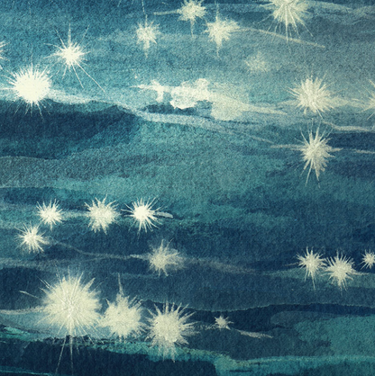 Sparkling Sea - Custom sized wallpaper mural (per/m2)