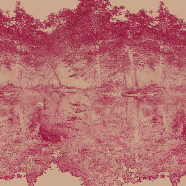 Sample - Toile De Jouy - Custom sized wallpaper mural (per/m2) - Rose