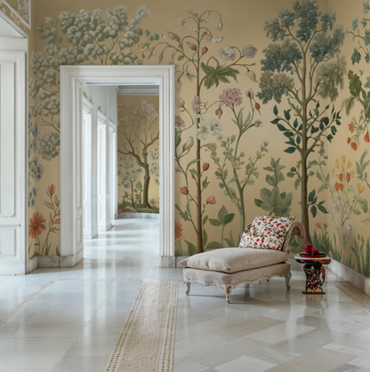 Arboretum Exotic Tropical Garden - Custom sized wallpaper mural (per/m2) - Gold