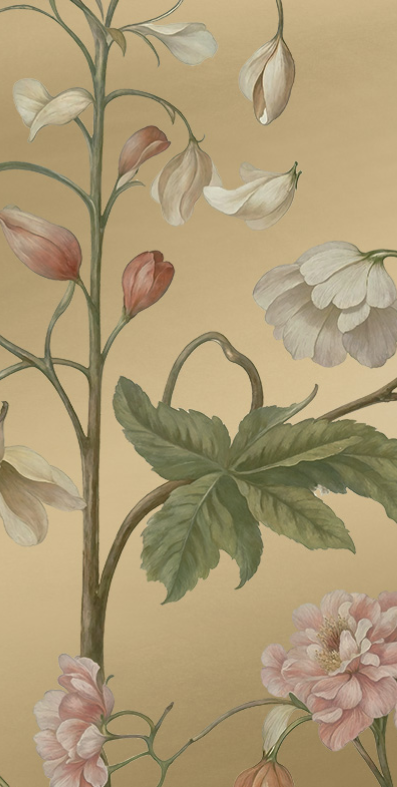 Arboretum Exotic Tropical Garden - Custom sized wallpaper mural (per/m2) - Gold
