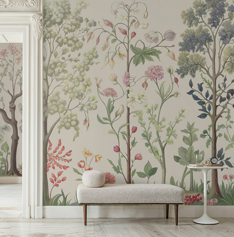 Arboretum Exotic Tropical Garden - Custom sized wallpaper mural (per/m2) - Stone