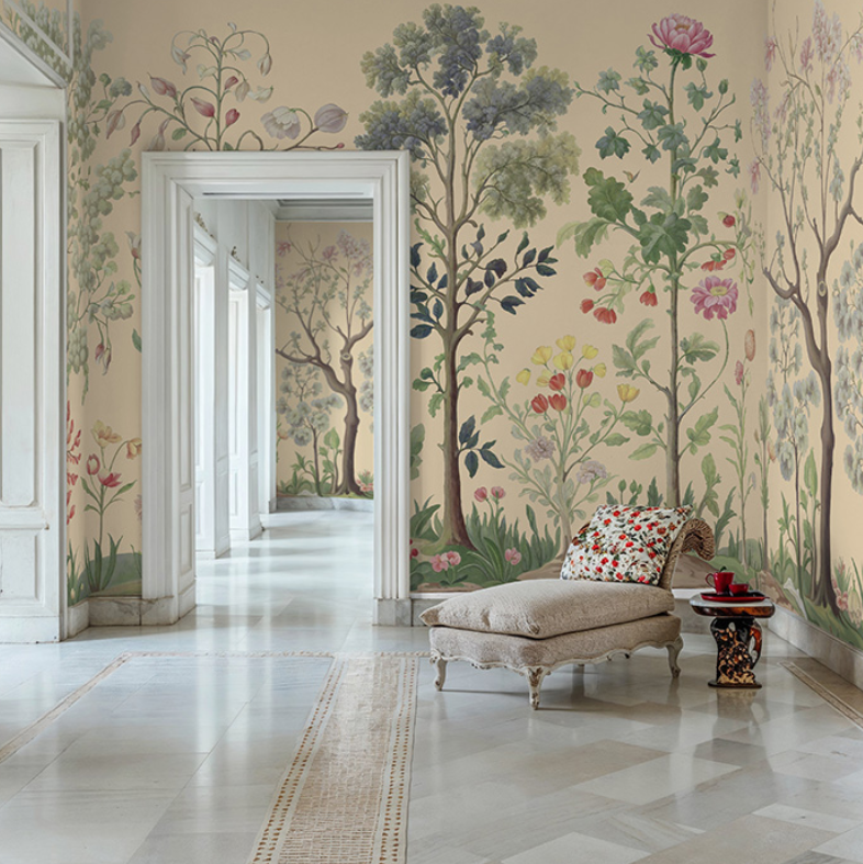 Arboretum Exotic Tropical Garden - Custom sized wallpaper mural (per/m2) - Peach