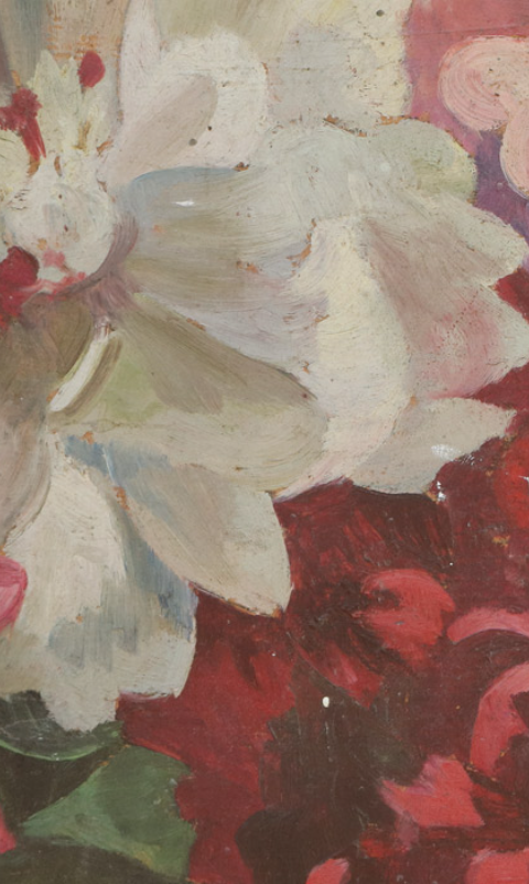 Tableau Fleurs - Custom sized wallpaper mural (per/m2) - Easy-Hang Wallpaper