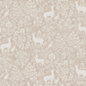 Deer Woods – Folk Forest Wallpaper – Pink