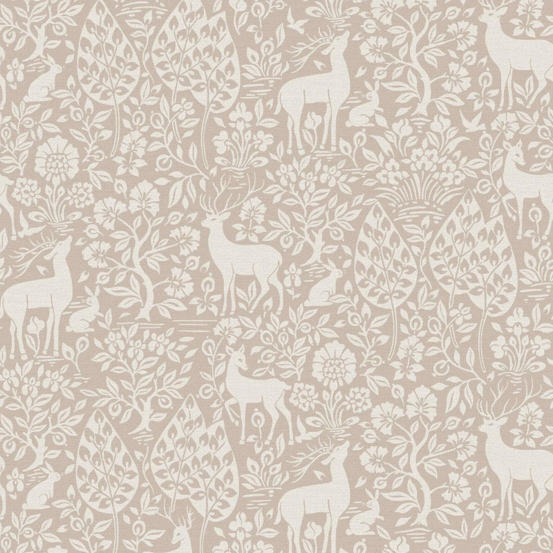 Deer Woods - Wallpaper - Pink