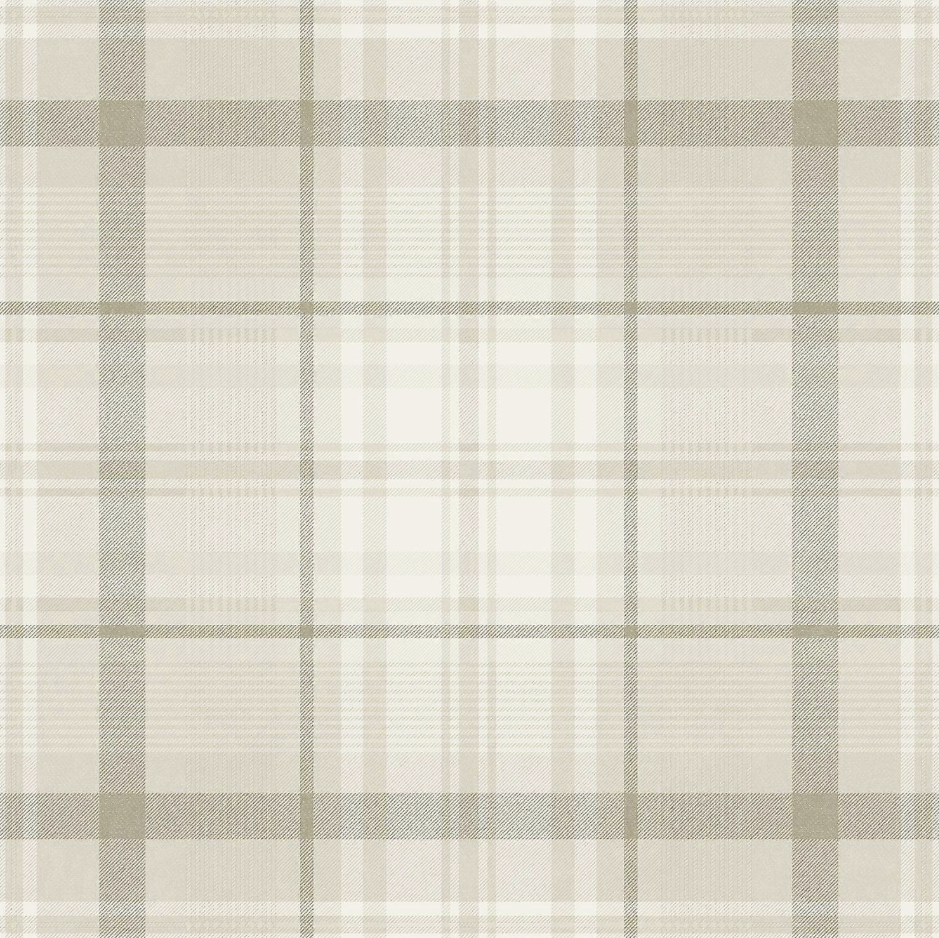 Kirkham Check - Plaid Wallpaper - Neutral