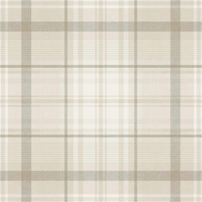 Kirkham Check - Plaid Wallpaper - Neutral