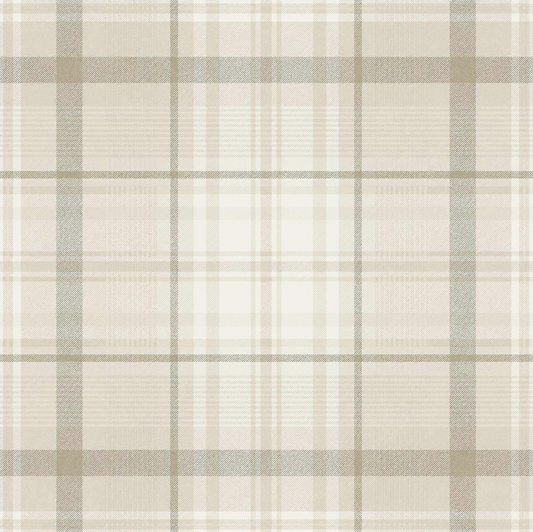Kirkham Check - Plaid Wallpaper - Neutral