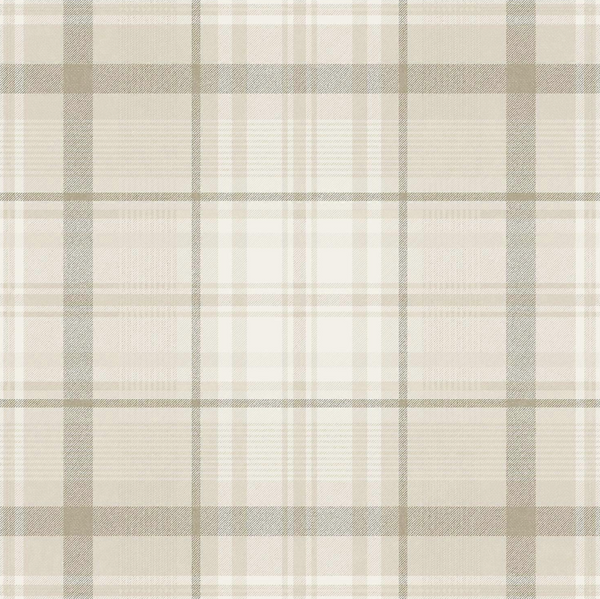 Sample - Kirkham Check - Plaid Wallpaper - Neutral