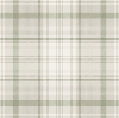 Kirkham Check - Plaid Wallpaper - Green