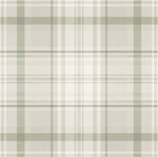 Kirkham Check - Plaid Wallpaper - Green