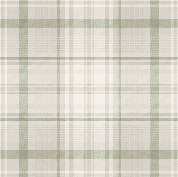 Sample - Kirkham Check - Plaid Wallpaper - Green