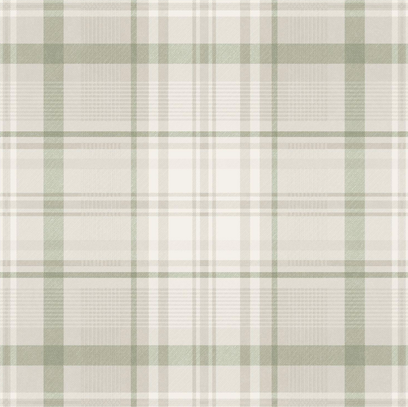 Sample - Kirkham Check - Plaid Wallpaper - Green