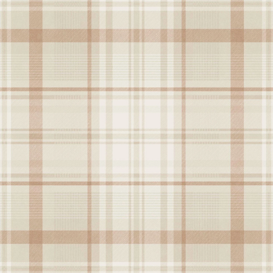 Kirkham Check - Plaid Wallpaper - Orange
