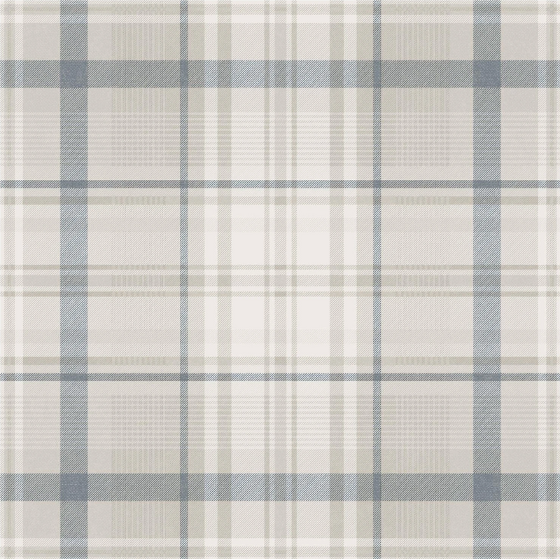Sample - Kirkham Check - Plaid Wallpaper - Navy
