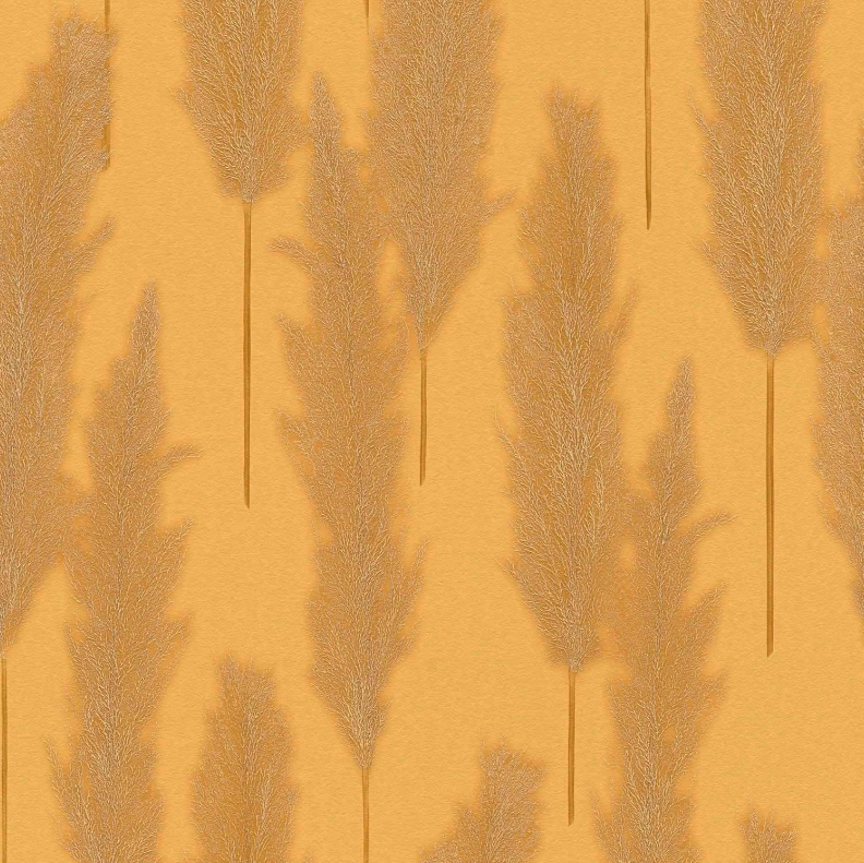 Brushed Grass Wallpaper - Ochre