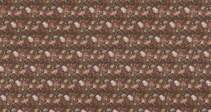 Reverie - Floral Custom Sized Wallpaper Mural (per/m2) - Ruby Gold