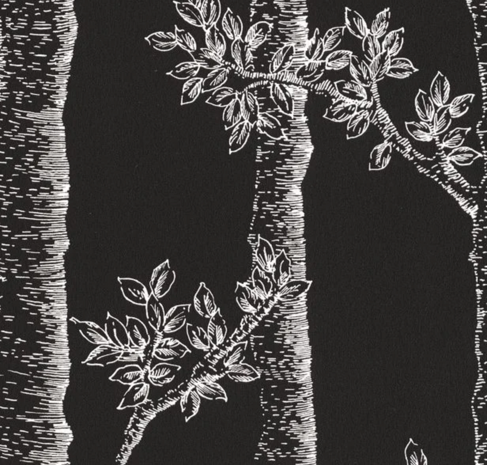 Woodlands Wallpaper - Noir (Black)