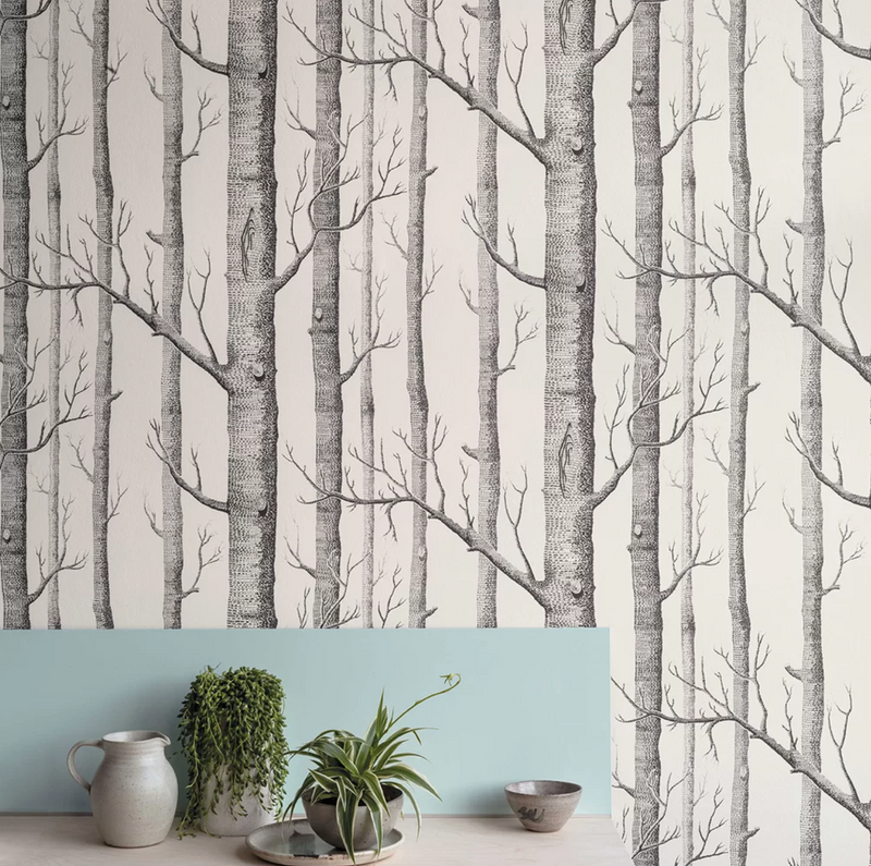 Cole & Son - Woods Wallpaper - Black/White