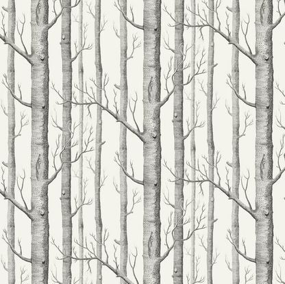Woods Wallpaper - Cole & Son - Black/White