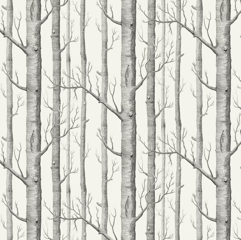 Cole & Son - Woods Wallpaper - Black/White