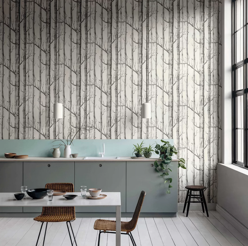 Cole & Son - Woods Wallpaper - Black/White
