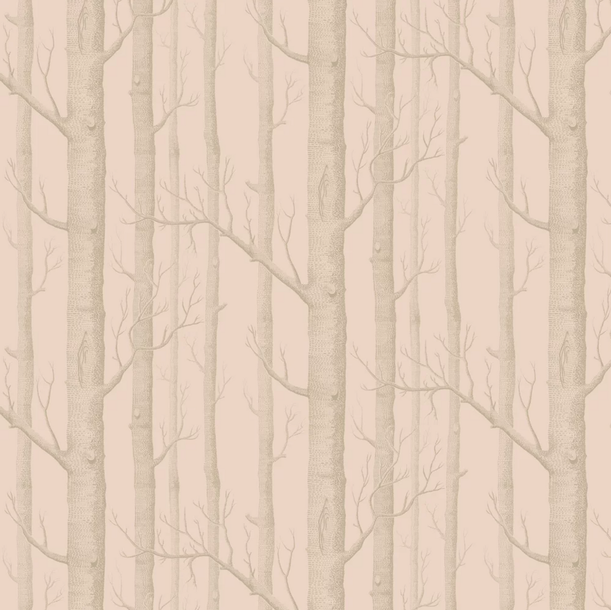 Sample - Cole & Son - Woods Wallpaper - Pink Gilver