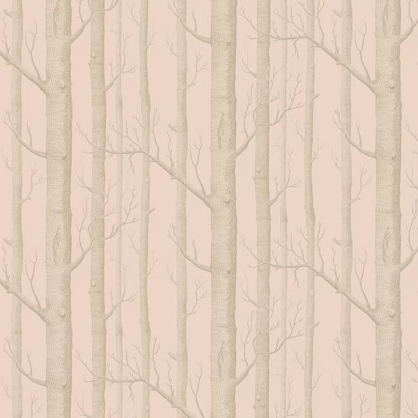 Sample - Cole & Son - Woods Wallpaper - Pink Gilver