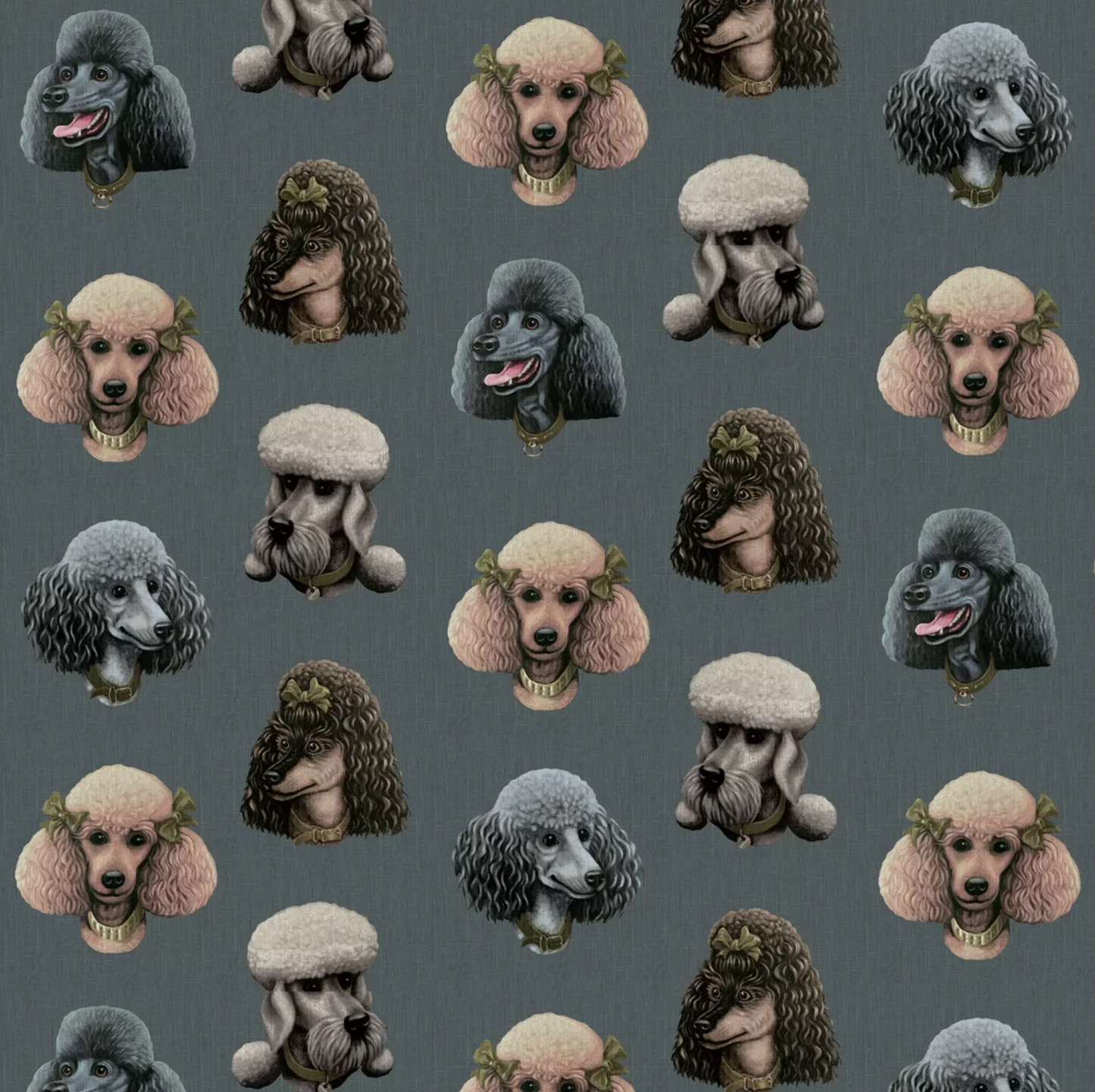 Poodle Parlour Wallpaper - Midnight