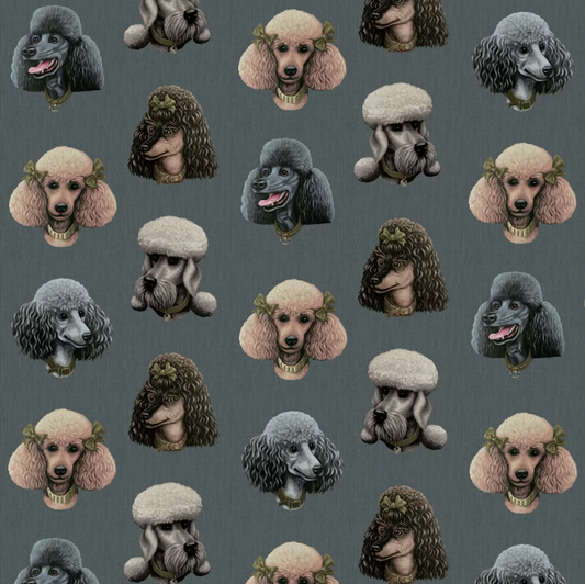 Poodle Parlour Wallpaper - Midnight
