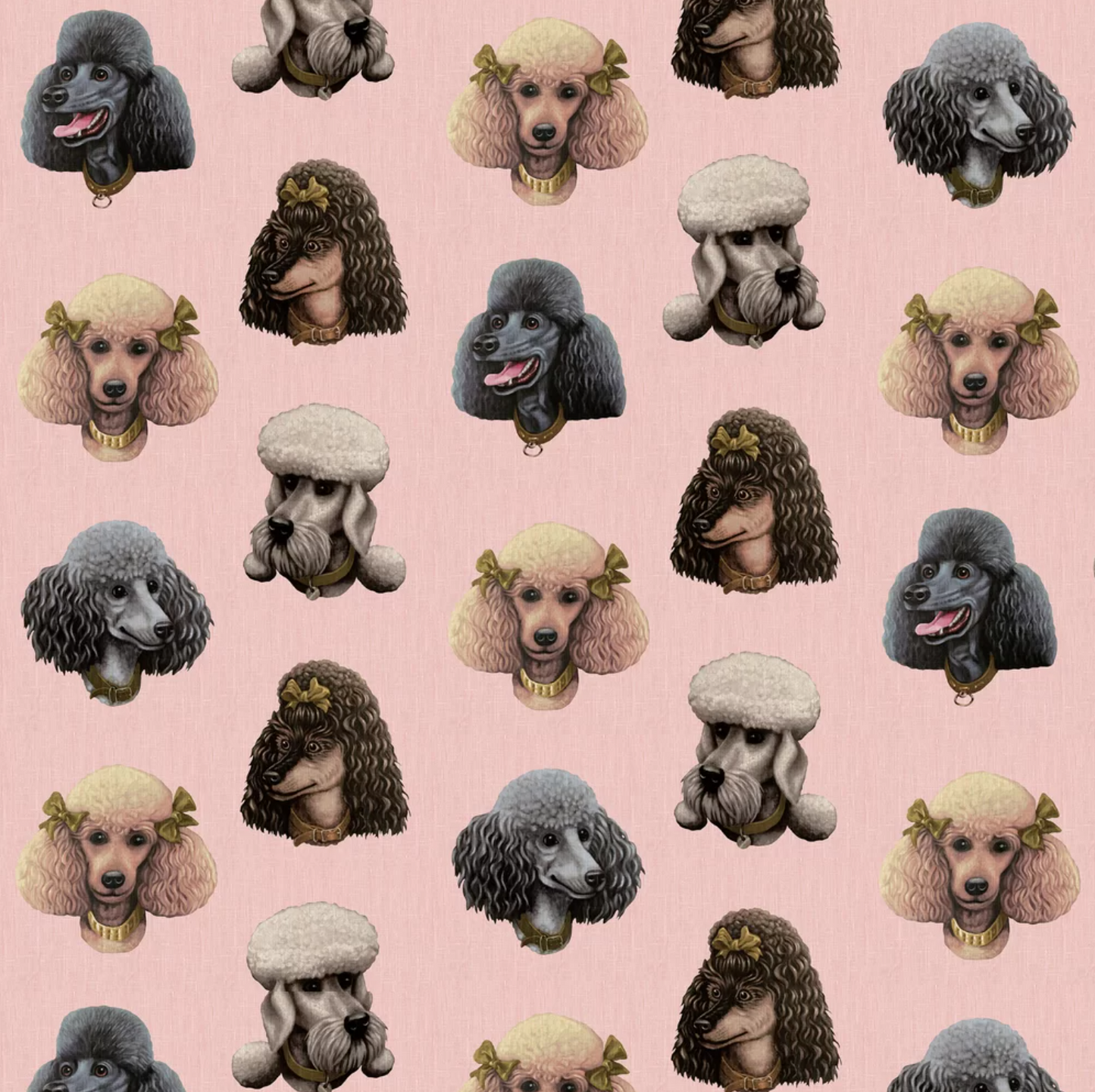 Poodle Parlour Wallpaper - Pink Paws