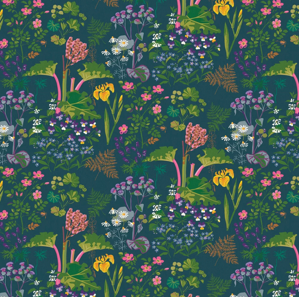 Sample - Rabarber Wallpaper - Green