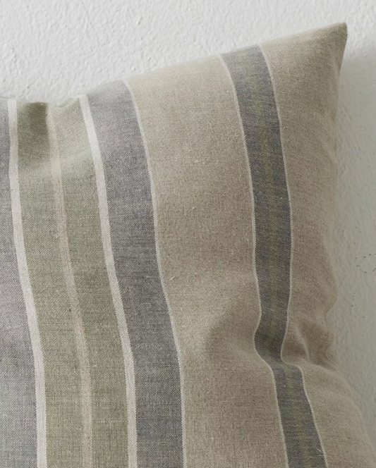 Franco Linen Stripe Cushion Cover - Sage - Discontinuing