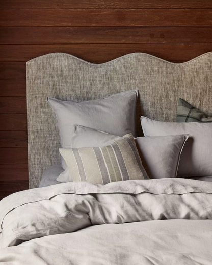 Franco Linen Stripe Cushion Cover - Sage - Discontinuing