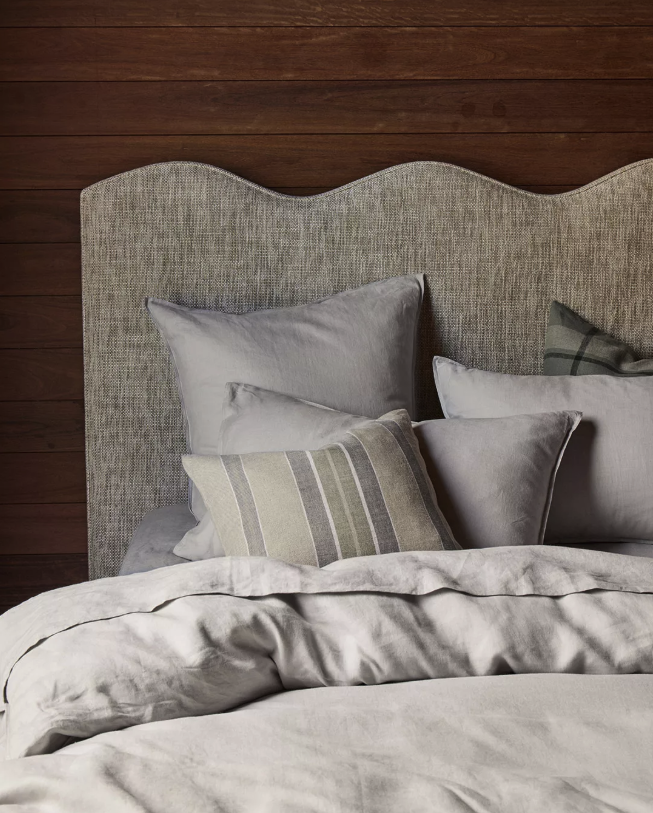 Franco Linen Stripe Cushion Cover - Sage - Discontinuing