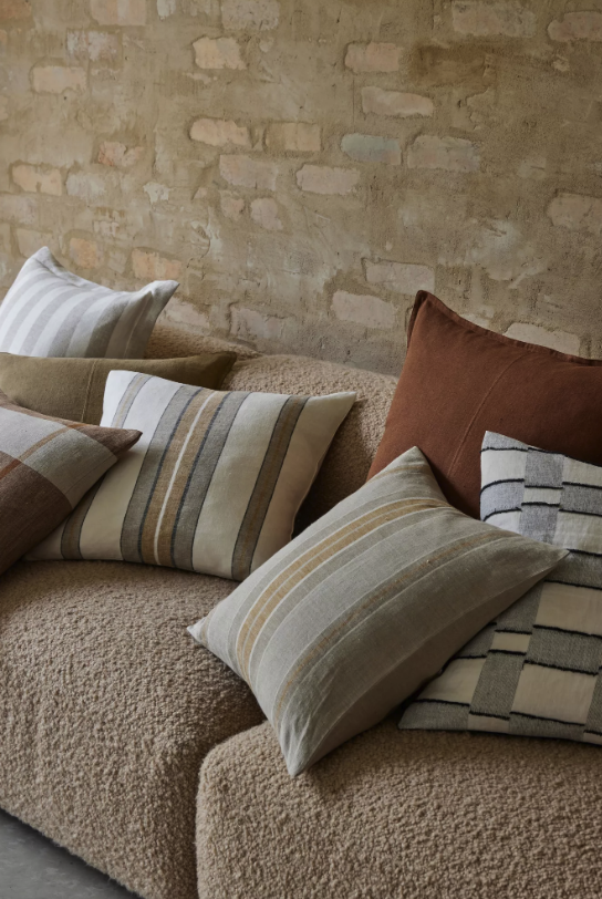 Franco Linen Stripe Cushion Cover - Linen - Discontinuing