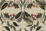 Retro Fantail NZ Inspired Wallpaper - Buff