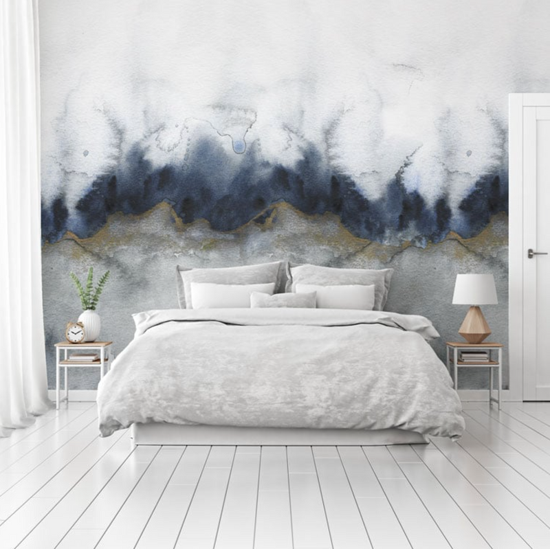 Mystic - Custom Sized Wallpaper Mural (per m2) - Grey