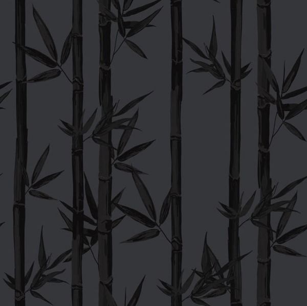 Sample - Waya Bamboo Wallpaper - Charcoal