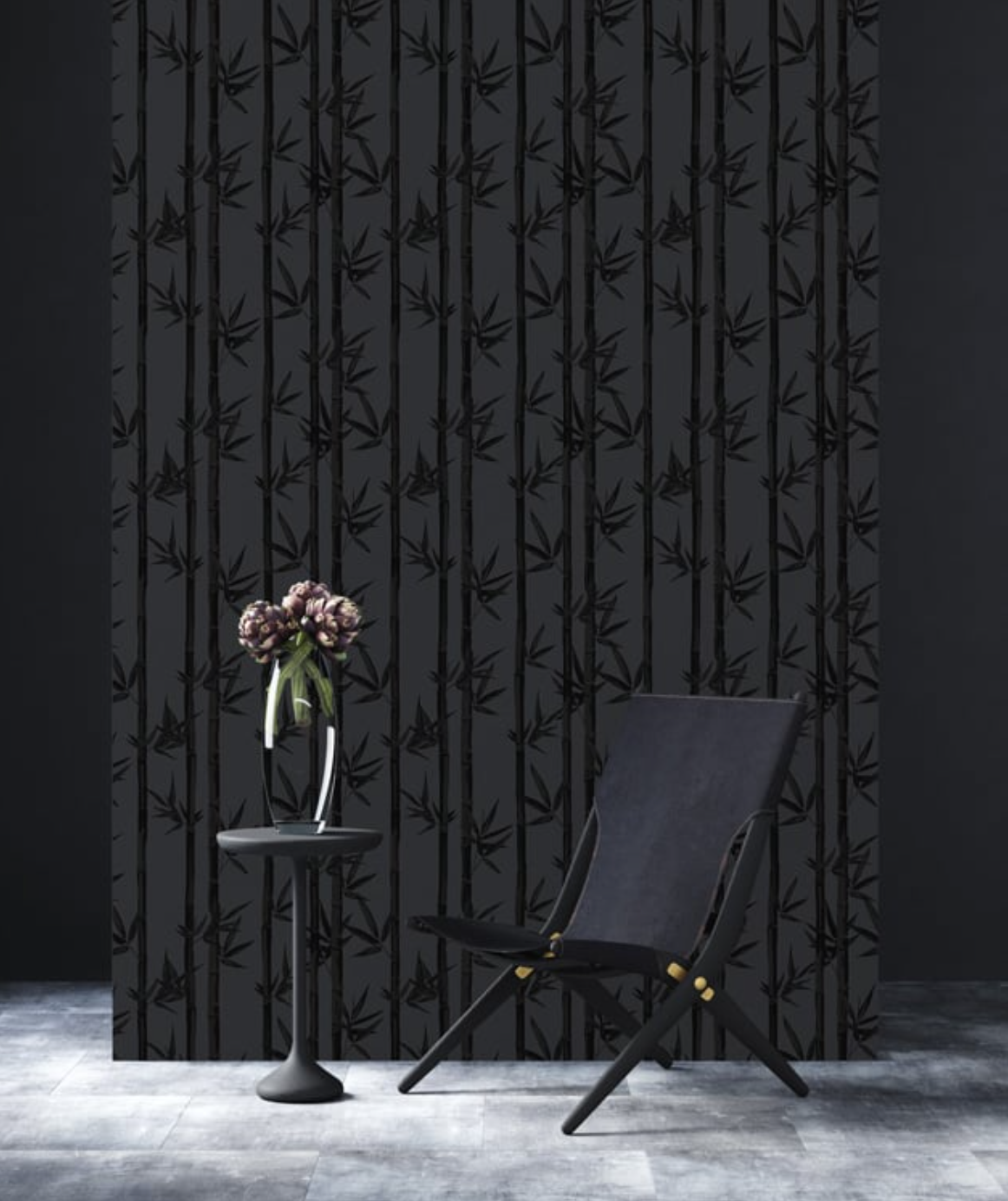 Waya Bamboo Wallpaper - Charcoal