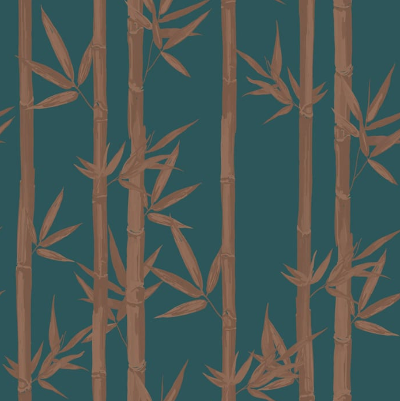Waya Bamboo Wallpaper - Teal