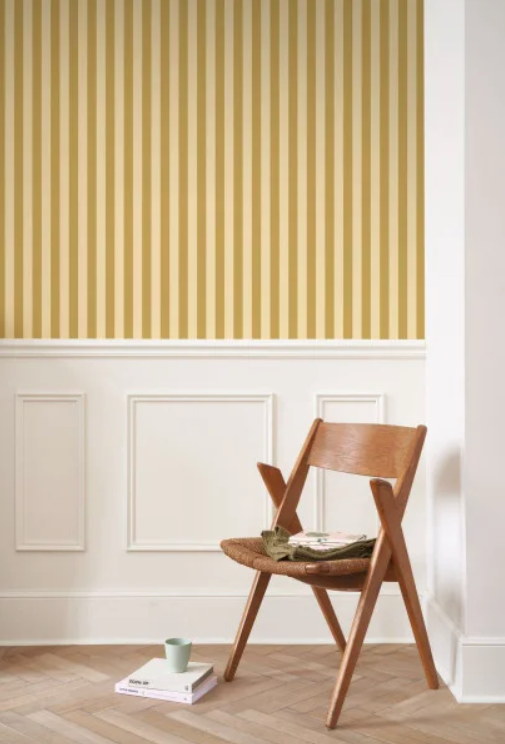 Elizabeth Stripes Wallpaper - Moutarde